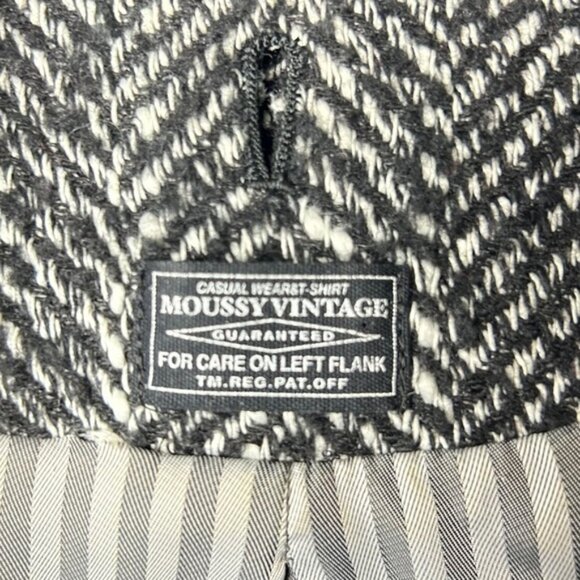 Moussy Vintage Black & White  Tweed Blazer 2 - Picture 13 of 13